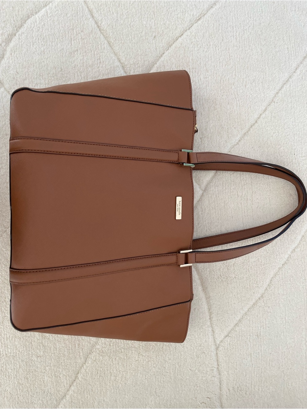 Brown Structured Kate Spade Tote Bag